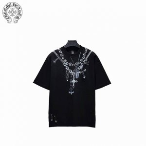 chrome Hearts 克罗心 25Ss 锁链十字架短袖T恤 面料采用进口机器织造而成，布面纹路的独特性创造出完美的成衣效果 面料采用净布260克重 搭配3