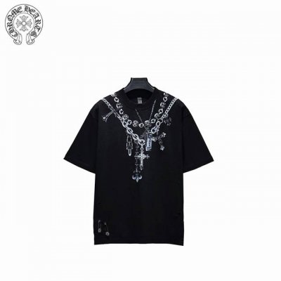 chrome Hearts 克罗心 25Ss 锁链十字架短袖T恤 面料采用进口机器织造而成，布面纹路的独特性创造出完美的成衣效果 面料采用净布260克重 搭配3