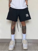 洋基队Mlb基础款印花双股400克纯棉毛圈男女情侣款短裤 面料：独家定制面料采用400G纯棉毛圈面料市场找不到第二家，可以说一条短裤能穿5年毫不夸张，宽松版型
