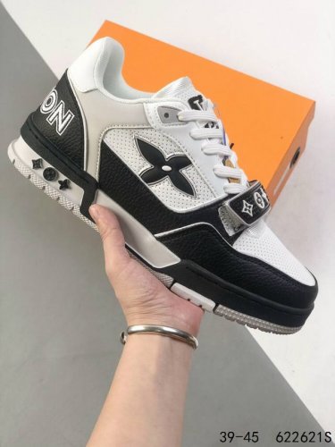lv路易威登Louis Vuitton Trail Sneaker Low 休闲运动文化百搭篮球板鞋 致Tpr光泽鞋底#耐弯折滴塑支持片#鞋垫嵌入超软脚感乳胶材
