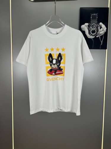 高端原版规格版本 纪梵希 Gvc狗头重工彩色Logo短袖T恤男女时尚同款 2025Ss新款纯棉双纱 定制面料采用威化布织法，超高端针织工艺，版型紧致立体，顺滑，