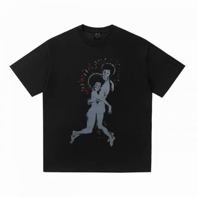 Vt2566 复古美式短袖T 颜色：黑色 码数:S-Xl