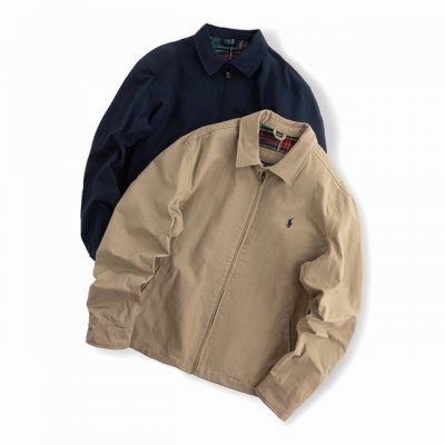Ralph Lauren 拉夫劳伦美式古着经典翻领老干部复古夹克外套 经典的设计 永恒的经典 全棉面料手感厚实 呈现年代感Vintage 领子袖口彩格子点缀 不