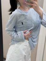 上新 一套 Ralph Lauren拉夫劳伦刺绣防晒条纹长袖短裤套装 韩里韩气的太好看啦吧时髦防晒两不误 重工万针刺绣Logo 好看又高级 上衣竹节棉面料绝对是