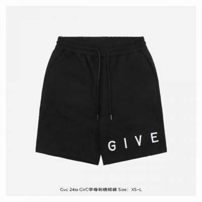 Givenchy 纪梵希 24Ss Gvc字母刺绣短裤 面料采用400克重精梳棉，两遍水洗处理，面料舒适亲肤无异感，定制定染面料，纺织密度高，垂感佳，不易变形，