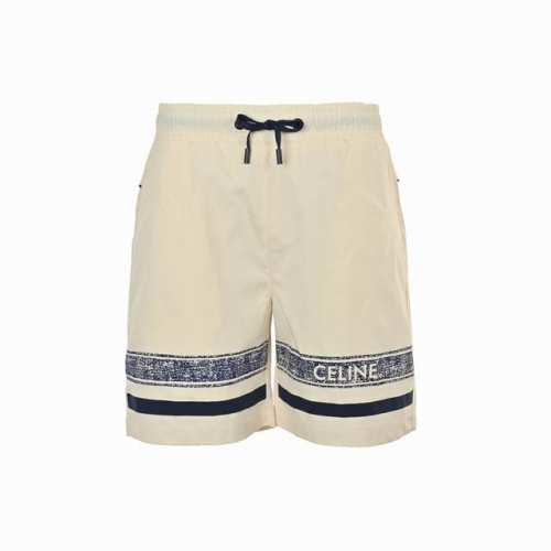 celine 赛琳 条纹织带印花字母短裤 面料采用定制梭织面料，订染颜色后整蚀毛处理，对照原版做丝滑超柔处理，布面肌理股线清晰明显，垂感一级棒，做工精致都到达外
