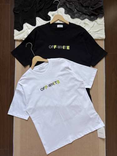 off-White 贴布刺绣拼接箭头 高街宽松圆领短袖T恤 颜色 黑色 白色 尺码 S-Xl 面料 260克定制双纱高密度纯棉面料 工艺: 整件衣服采用精密压花