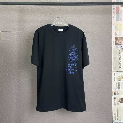 A23 dior迪奥 面料升级 300高克重 高端工艺 独家专供新款原单 男女同款 休闲宽松版型短袖 高端定制 高版本 时尚百搭爆款 进口面料 手感超柔软细腻
