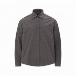 款号C01 灰色 黑色Logo 码数：S～Xl Balenciaga 巴黎世家 满印Logo单排扣休闲长袖衬衫 常规版型 黑色满印Logo 堪称时尚界的图腾 密