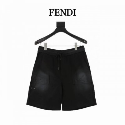 fendi 芬迪 小怪兽眼睛刺绣水洗短裤 面料采用定制面料 订染颜色后整蚀毛处理 对照原版做丝滑超柔处理 布面肌理股线清晰明显 垂感一级棒 做工精致都到达外贸出
