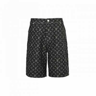louis Vuitton 路易威登 Fa满印珍珠扣老花牛仔短裤 高端定制1:1面料，字母立体高度清晰，原版定制里布，小牛皮卡扣，金属独家定珍珠扣，镭射字母，高