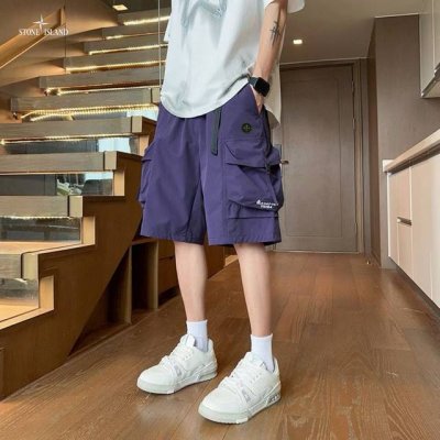 stone Island石头岛海外版25Ss新款四色高品质Ins大口袋户外工装短裤 裤子版型宽松 细节完美 水洗全棉工装面料耐磨耐脏 立体裁剪宽松版型 进口机器
