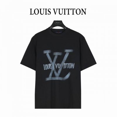 Louis Vuitton 路易威登 25Ss 字母Logo涂鸦手绘短袖T恤 高品质 三标齐全 采用冰丝索罗娜面料！ 前幅手绘工艺 手感非常舒服 Os落肩版型，