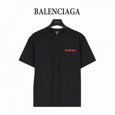 balenciaga 巴黎世家 25Ss 前后立体刺绣Logo短袖T恤 面料 厚重260G新疆长绒棉面料 工艺 采用进口亚光线绣花 全套辅料定制 打样包括调整细