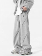款号 Wk096 balenciaga 巴黎世家 春季新款Adidas 阿迪三叶草联名宽松运动休闲百搭褶皱直筒裤 -颜色 黑色 灰色 -尺码 S-Xl adid