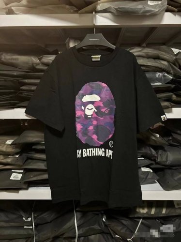 001025款A Bathing Ape 猿人头系列 Color Camo By Bathing Ape Tee 迷彩标语Logo印花短袖T恤 男女同款 码数S