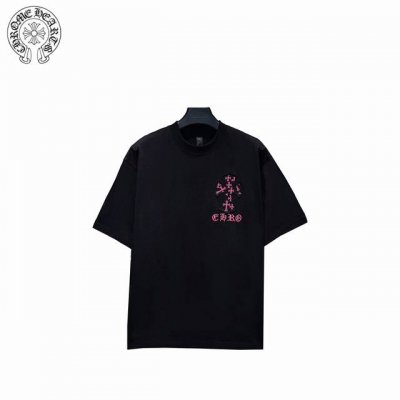 chrome Hearts 克罗心 25Ss 贴布刺绣字母短袖 前幅胸口进口皮标选用Zp材料 1:1还原摸起来顿手 阻力大 区别市场非常光滑的手感 字母采用根据