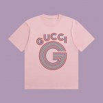 合作让利 高端品质 Gucci 2025Fall 春夏系列 彩虹线短袖T恤 区别普通印花 定织270G32支双纱纯棉面料 宽松版型 男女同款 Size：S M