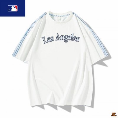 Mlb 独家实拍上新夏季高品质格子拼接字母绣花重磅短袖夏季新款冰感速干宽松休闲T恤潮短袖，本季主打，货源充足，放心主推，高端品质，经典设计，做工出色，经典百搭，