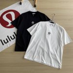 主图+细节 Lululemon 露露乐蒙 24Ss春夏新款 小标反光印花宽松字母图案男女同款圆领纯棉短袖T恤 版型；宽松版 面料：330G全棉精梳棉 颜色 :
