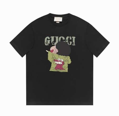 gucci古驰24Ss夏季系列 G家趣味蜡笔小新联名款Logo -采用双纱纯棉250G 面料颜色定制定染 不缩水不退色 手感舒服 质感超强全套辅料.潮男潮女必备