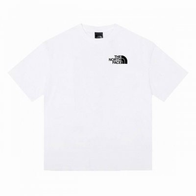 the North Face 北面山川河流短袖半袖T恤情侣款 面料采用230G 双纱纯棉，做工规整，纹路清晰，穿着舒适！ 胸前精致的印花小标 加后背的原宿风设计