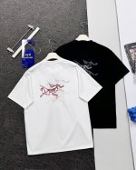 拿货 Arcteryx始祖鸟 Arc'multi Bird 三标彩色浮雕发泡字母印花Logo舒适休闲圆领短袖落肩袖T恤 原版复刻 顶级品质 260克原版有机混纺