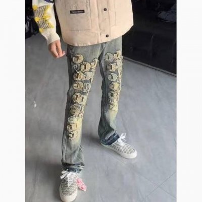 款号Cc817 Amiri Mx1高街牛仔裤修身长裤Fog高街男潮 Amiri 近年来高街成了男装里越来越频繁出现的词 高街风格也就成了大家搭配的重要方向 高街