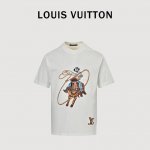 Louis Vuitton 路易威登Lv 2025Ss 西部牛仔前后幅万针刺绣短袖T恤 下摆麻花刺绣品牌Logo字母 24Fw时装秀的曙目风采。三标齐全 采用高
