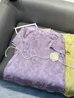 上新人丝炒色提花上衣。黄色，粉色，紫色。Smlxlxxl