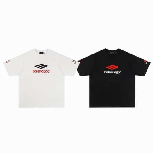 Balenciaga 巴黎世家 滑雪系列刺绣大M字母 Logo 袖标情侣圆领短袖T恤-顶级版本 Color：黑色 白色 Size：S M L Xl Number