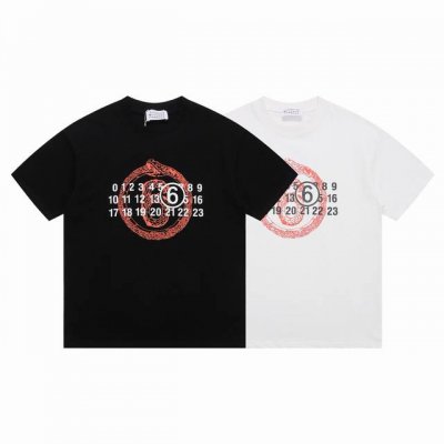 maison Margiela马吉拉2025Ss新款数字图案情侣休闲短袖T恤 最高版本！定制面料290克双纱！进口胶印，手工缝线码标！ 辅料：开模原版过鉴定领标