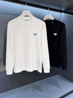 支持年后退换 P230 新品 秋冬Pr*Da Milano三角标识长袖T恤打底衫 莫代尔高端面料 ！ 休闲的经典极简风格来自Pd的新秀丽作,修身设计裁剪兼具个性