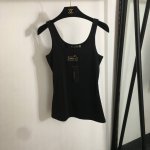 款号20252247 Versac*新款 Logo印花修身吊带背心，黑色，S-Xl， M码；胸围76，长60