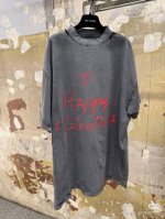p200 -Balenciag 25Ss新款Lipstick Valentines做旧黑色圆筒平纹针织小号版型T恤！ 男女同款 码数：S.M.L.Xl 尺码