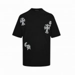 Chrome Hearts 克罗心 25Ss 十字架印花短袖 面料采用280克重精梳棉，定制32支1*1螺纹，成衣两遍水洗处理，面料舒适亲肤无异感，定制定染面料