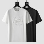 Sg Lv 高定面料 玉蚕丝般的丝滑 2025春夏新品上市时尚经典圆领短袖时尚单品设计，更加时尚舒适，高标准定制，上身非常有型，全新刺绣工艺 客供辅料，客供进口