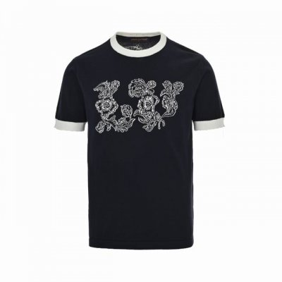 louis Vuitton 路易威登 25Ss 花卉提花Logo针织短袖 本款采用超细16针电脑横机编织，由人工手数花型的方式进行绘制，细节点出每一针花型，每一