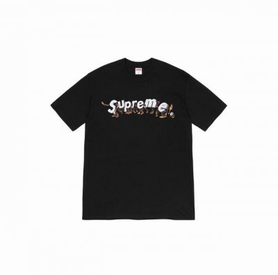854款Supreme Week 8 Apes Tee 猿人徽标字母印花圆领短袖T恤 男女同款 码数Smlxl 黑色白色
