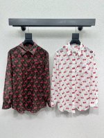 l家樱桃印花衬衣 低调又时髦 版型百搭不挑人 都可驾驭 百搭又帅气 高品质 两色 尺码Sml