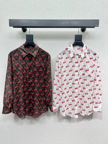l家樱桃印花衬衣 低调又时髦 版型百搭不挑人 都可驾驭 百搭又帅气 高品质 两色 尺码Sml