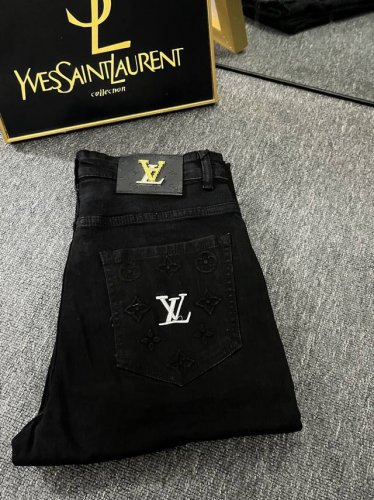 oc-654 Louis Vuitton路易威登Ss春季新品老花满印提花牛仔裤直筒长裤 轻奢主义 男女日常通勤穿搭必备单品 迪奥最新顶级用料超柔高棉水洗牛仔面料