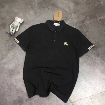 最新版本Burberry 巴宝莉新款胸前战马格Logo压花男士商务休闲翻领polo衫T恤 原版面料上身亲肤舒适.高版本高品质 网红明星同款 采用跟原版面料 胸前