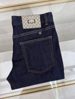 古奇 2025Ss春夏最新品，专柜同步有售，原单狠货，水洗休闲牛仔裤 进口原版水洗弹力面料，后兜设计字母凹凸压胶工艺，完美五金装饰 超重工艺设计 时尚必备品 简