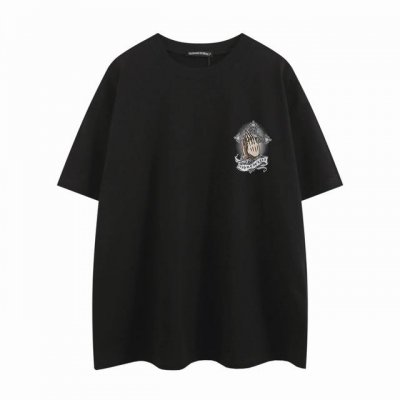 高版本Chrome Hearts 克罗心 手掌梵文十字印花短袖！面料使用 克高克重全棉双纱面料，纹路清晰可见，质感柔软细腻光滑，垂感十足！有一定厚度 非低廉材质