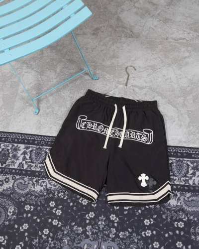 款D07 克罗心 Chrome Hearts 24Ss 克罗心裆前梵文字母刺绣Logo织带短裤 精选高精度酷丝绵精梳面料 清爽丝滑透气 告别厚重感 清清爽爽 全