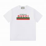 款号T17 Gucci 短袖T恤 男女同款 -采用原版280G100%纯棉面料 柔软舒适 螺纹同缸定染零色差 独家品质区别通货 欢迎对比 -颜色： 白色 -码数