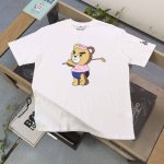 高版本 2025新款Mlb洋基队Ny暴力熊图案Logo字母印花休闲情侣短袖T恤，选用了260克双纱爽滑棉面料制作而成。精细的做工和清晰的纹路让贴身穿着更加舒适！