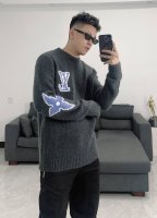 上身效果图！ P400 Louis Vuitton 路易威登 2025新款Ski系列字母毛衣花卉拼色嵌花针织羊毛衫男女同款 本款套头衫取材柔软而厚实的绵羊毛混纺