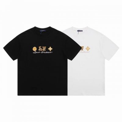 1917# 26支270克双纱棉面料 美式字母斜纹布料贴布绣花 尺码S M L Xl